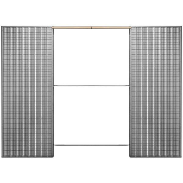 Cassete Porta Correr DUPLA PAREDE REBOCO, Montagem Semi-Automática - 2000 x 1800 MM(900+900) - Estrutura 90MM - Por Encomenda