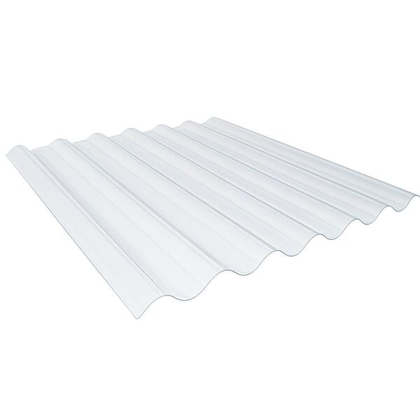 Placa Policarbonato Resistente Ondulada Minionda 76/18 Cobertura Estufa Transparente Proteção UV