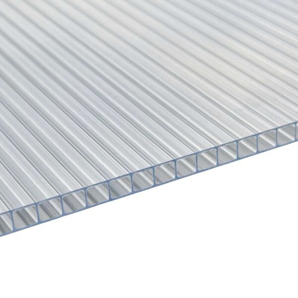 Placa Policarbonato Alveolar Transparente Cristal 6mm 6x2,1m Terraço Pérgola Varanda - 9901800500831