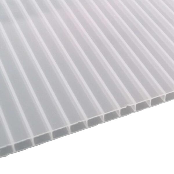 Placa Policarbonato Alveolar Translúcida Opalino 6mm 6x2,1m Terraço Pérgola Varanda - 9901800500848