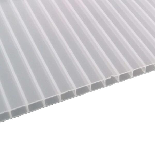 Placa Policarbonato Alveolar Translúcida Opalino 6x2,1m Terraço Pérgola Varanda