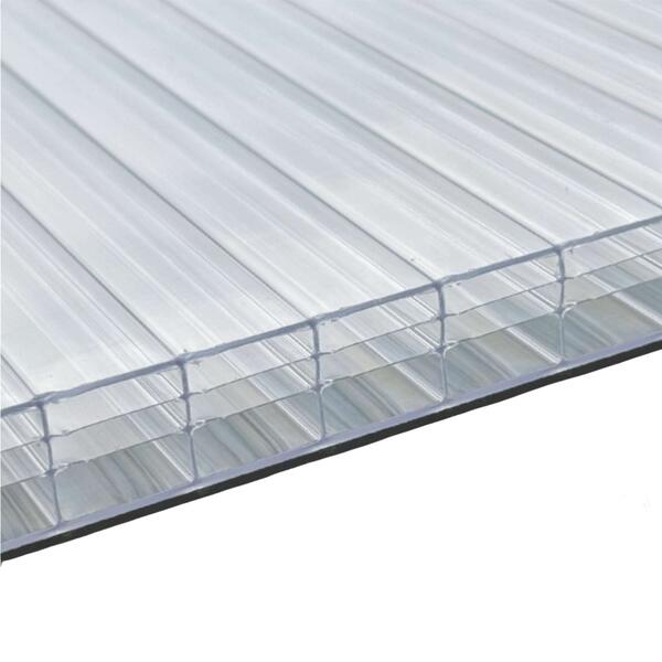 Placa Policarbonato Alveolar Transparente Cristal 16mm 6x2,1m Terraço Pérgola Varanda - 9901800500893