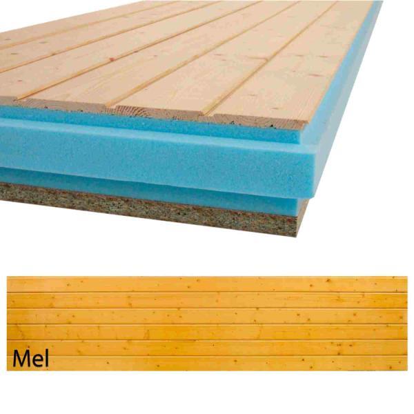 Painel Sandwich Cobertura Thermochip TAH Friso Abeto Mel Envernizado - 10 + 50 + 19 mm – 2,4 m x 0,55 m