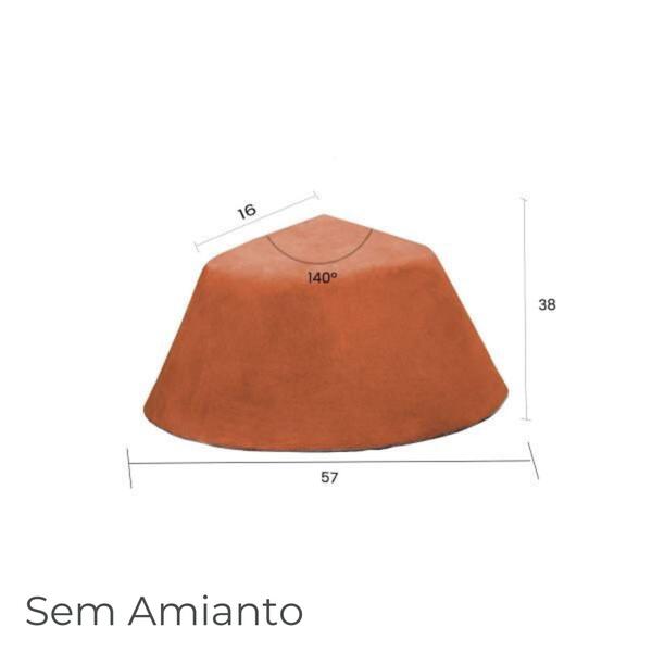 Remate Circular em Fibrocimento Telhados e Coberturas para 3 ou 4 Vertentes Ecolite - Ecolite - 9901900701237