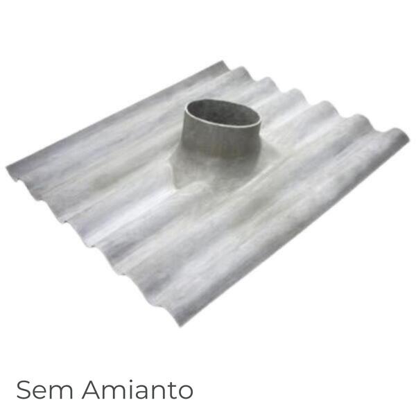 Chapa de Fibrocimento Livre de Amianto Perfil 177/51 Ecolite com Saída 300 mm - Natural - 1,6 x 1,10 m