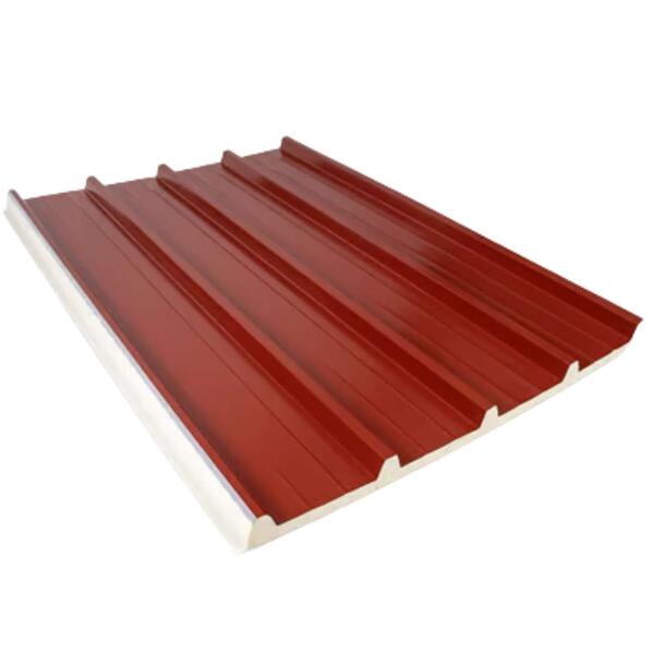 Painel Sandwich Cobertura 5 Ondas 30mm 3500X1000mm ECO Vermelho RAL3009 Isolamento Térmico Telhado - 9901901400078