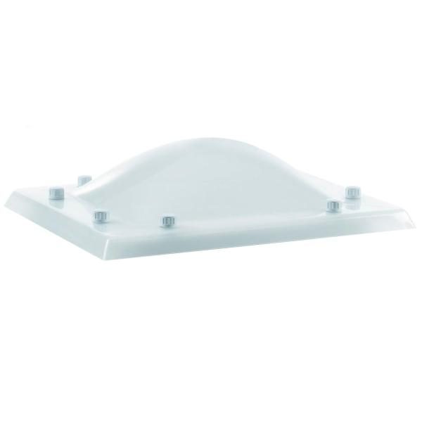 Cúpula Quadrada Acrílico Dupla Luz Natural Cobertura Garantia 5 Anos Protecção UV - 111,5 cm x 111,5 cm