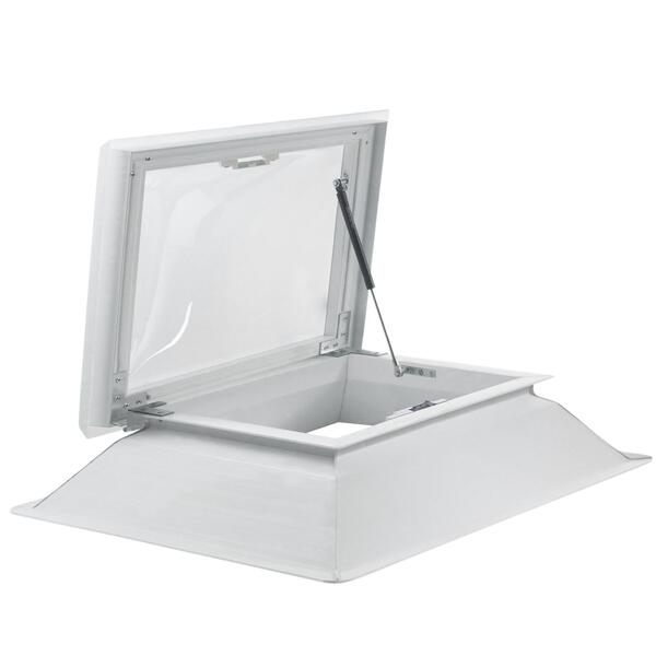 Claraboia Rectangular Abertura Telescópica Acesso Exterior Cúpula Acrílico Cobertura - 80 cm x 120 cm