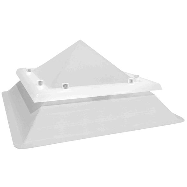 Claraboia Piramidal Fixa Cúpula Acrílico Dupla Luz Natural Cobertura Garantia 5A Protecção UV - 80 cm x 80 cm