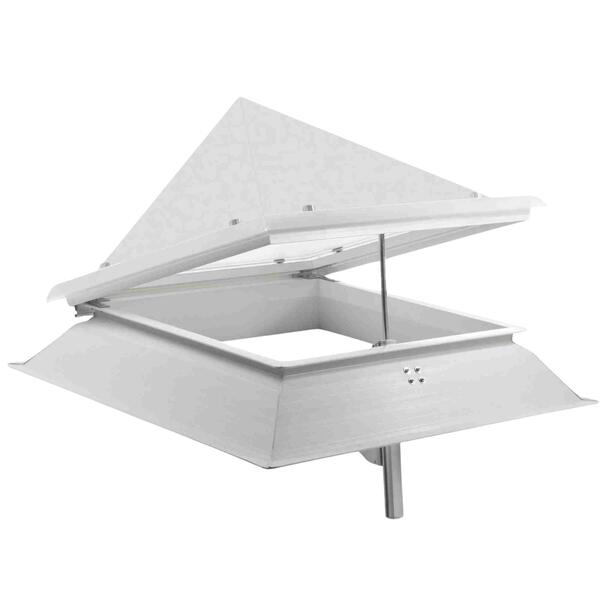 Claraboia Piramidal Abertura Elétrica Ventilação Cúpula Acrílico Dupla Cobertura Garantia 5 Anos - Maydisa - 9902000104553