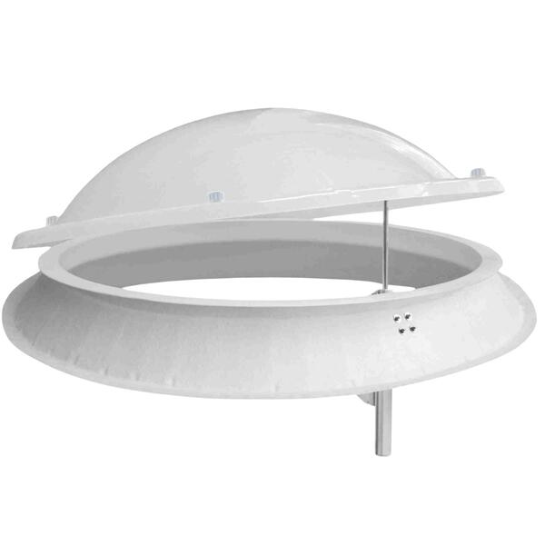 Claraboia Circular Abertura Elétrica Ventilação Cúpula Acrílico Dupla Cobertura Garantia 5A