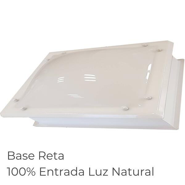 Claraboia Rectangular Fixa Cúpula Acrílico Base Reta FREE Luz Natural Cobertura Garantia 5 Anos - 60 cm x 90 cm