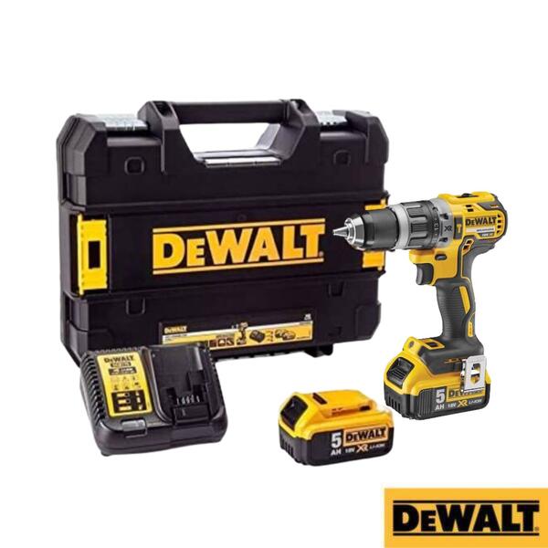 Berbequim Aparafusadora Sem Escovas XR 18V 5Ah Dewalt DCD796P2-QW + 2 Baterias + Carregador + Mala - XR 18V Li-Ion 5Ah - Limitado ao stock existente