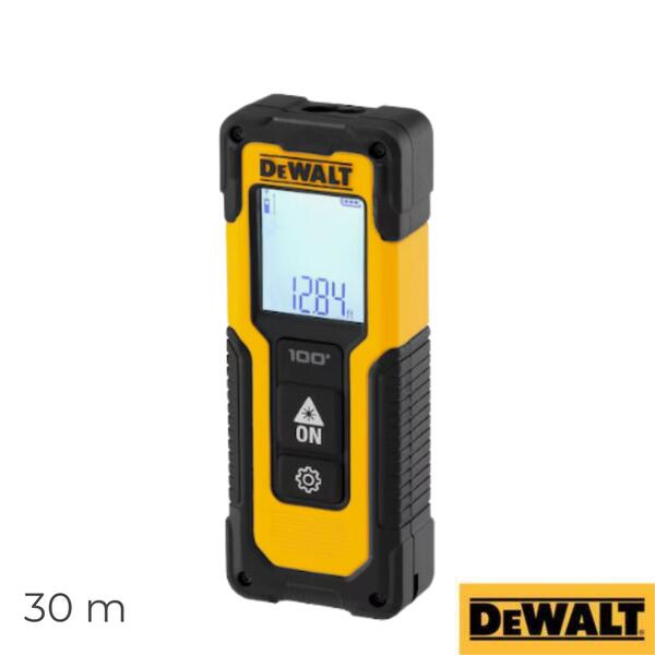 Medidor de Distância a Laser 30M Dewalt DWHT77100-XJ Cálculos de Área, Volume e Pitágoras - Alcance 30 m - Limitado ao stock existente