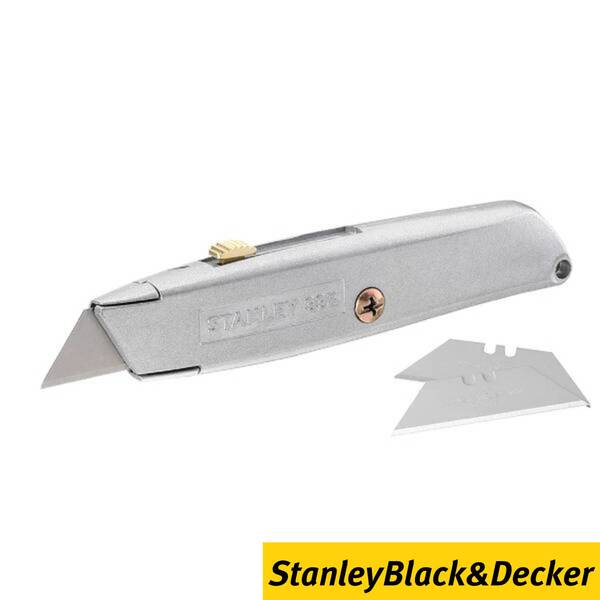 X-Acto Retrátil 155MM 99E Aço Zinco Stanley 1-10-099 c/ 3 Lâminas