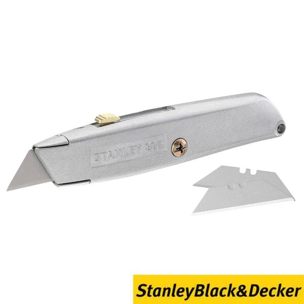 X-Acto Retrátil 155MM 99E Aço Zinco Stanley 2-10-099 c/ 3 Lâminas - Stanley Black & Decker - 9902401400056