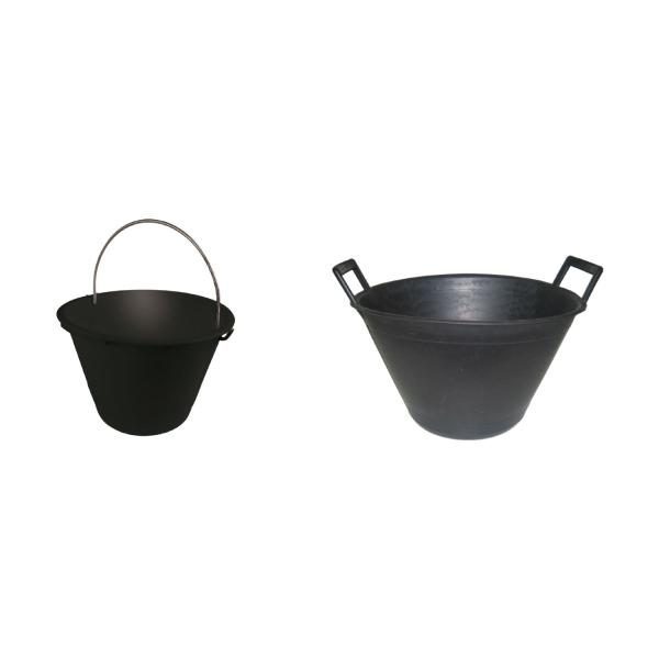 Balde de Pedreiro Preto 8/10 Litros