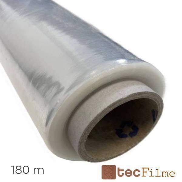 Filme Estirável Transparente Rolo TecFilme 180m Obras Mudanças Transporte Fita Filme