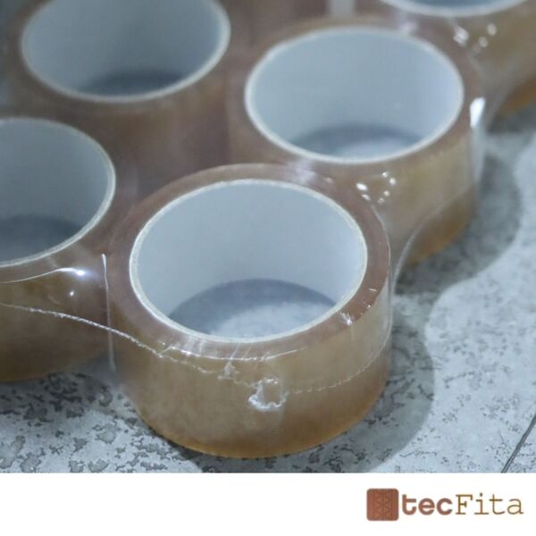 Fita Cola 48MM x 60M - Pack 6 Rolos Transparente TecFita