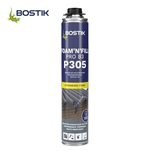 Espuma Expansiva Multiusos Térmica Acústica Enchimento Bostik P305 FOAM´ N´ FILL 750ML Pistolável