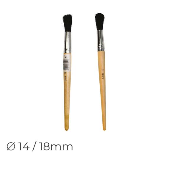 Pincel Redondo Nº16/Ø14mm Nº20/Ø18mm Pintura Profissional