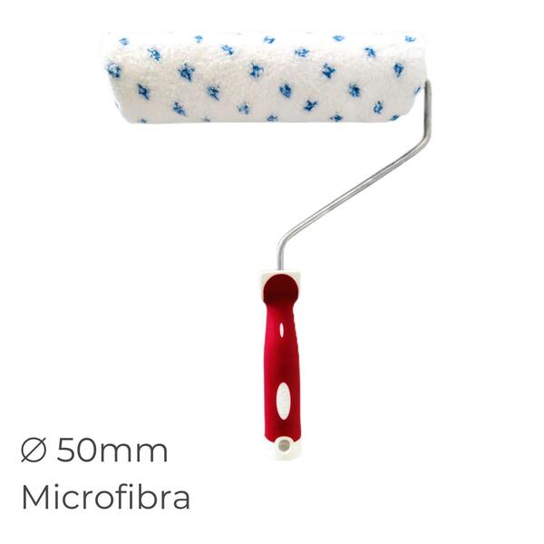 Rolo Pintura Microfibra Gesso Cartonado 220mm 100% Microfibra 700g/m2 Altura Pêlo 9mm 45076