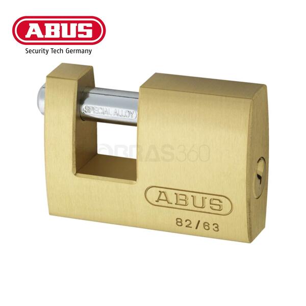 Cadeado Monobloco Retangular Latão 63mm ABUS Resistente Portão Segurança Corrente - 63mm