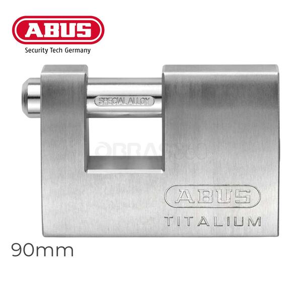 Cadeado Monobloco Retangular Titalium 70mm ABUS 82TI/70 B Resistente Portão Segurança Corrente
