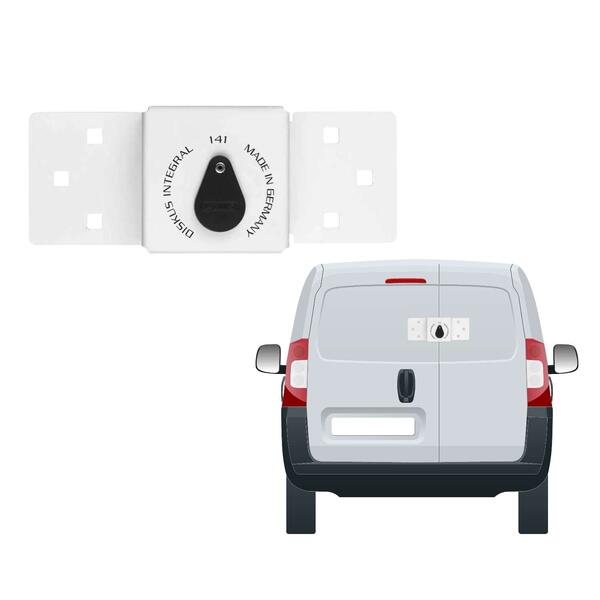 Fechadura Branca Porta Lateral ABUS 141/200+25/70 B Veiculo Comercial Montagem Simples Segurança