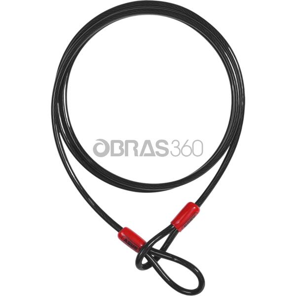 Cabo Aço Revestido PVC 2M ABUS Resistente Portão Segurança - (C) - 200cm (L) - 0,8cm