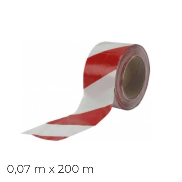Fita Não Adesiva de Sinalização 200M X 70MM Segurança Obra Trânsito
