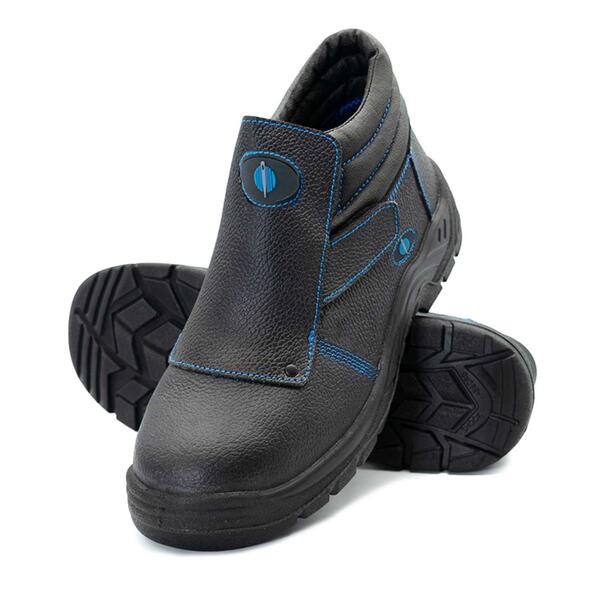 Botas de Segurança Soldador Chintex 1050 Couro Preto Classe S3 Aço SR FO - EN ISO 20345 - CHINTEX - 9902700401419