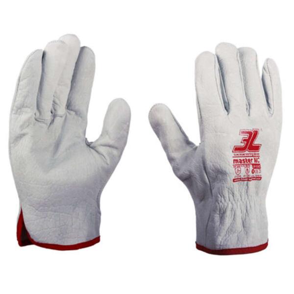 Luvas 3L Master NC GP-016C Natural (1Par) Pele Vaca EN388 EN407 EN ISO 21420:2020