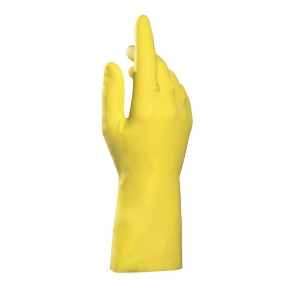 Luvas Mapa 124/194 Amarela MAP124 (1Par) Látex Limpeza Proteção Química Tipo B EN388 EN ISO 374-1/5