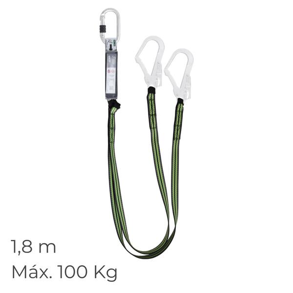 Cabo Y 1,8M com Absorsor Kratos FA3040018 até 100Kg, Cabo Multifacetado, Absorvedor de Queda