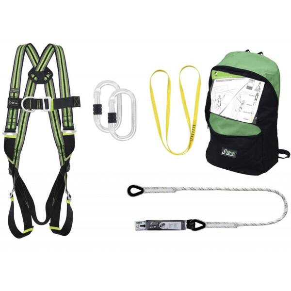 Kit Arnês + Cabo + Ancoragem + Mochila Kratos FA8010300 Ideal para Andaimes, Plataformas