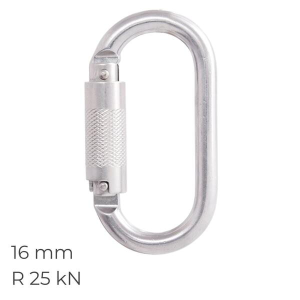 Mosquetão Simples 1/4 Volta Kratos FA5022418 Trabalhos Altura, Suspenção