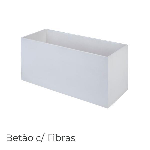 Floreira Betão + Fibras Retangular BRANCA Jardim Varanda Terraço Esplanada - 99(L )x 40(P) x 45(A)cm - Palete não incluída