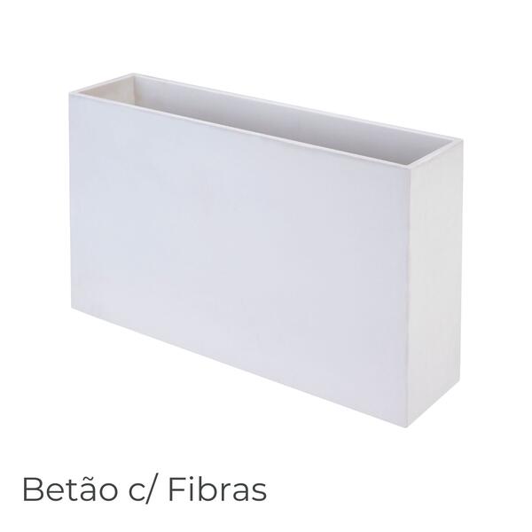 Floreira Betão + Fibras Retangular BRANCA Alta Jardim Varanda Terraço Esplanada - 100(L) x 29(P) x 80(A)cm - Palete não incluída