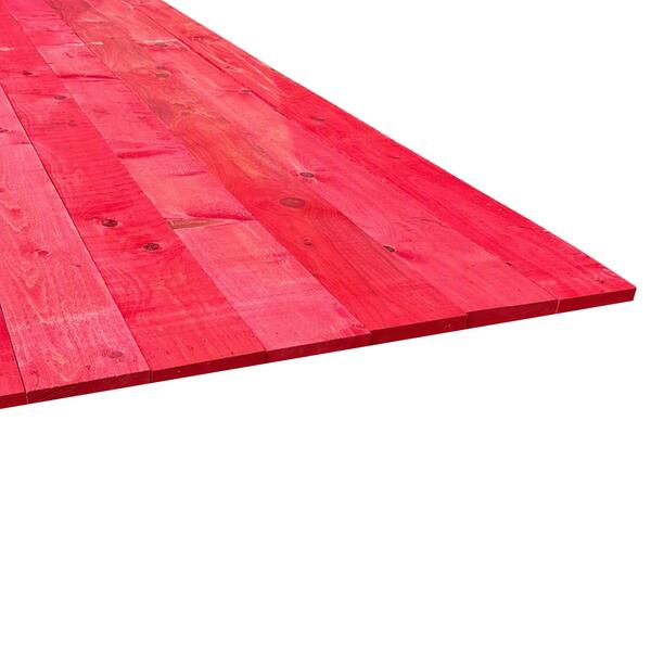 Tábua Régua Guarda Corpos Segurança 3000x150x25mm Vermelho Cofragem