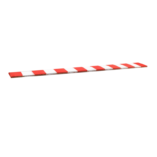 Tábua Régua Guarda Corpos Segurança 2600x150x25mm Vermelho e Branco Cofragem - 9903800500071