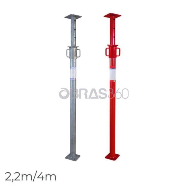 Prumos Cofragem 2,2M/4M (Cor Aleatória) Leves Aço Resistente Escoras Suporte Painel Cofragem