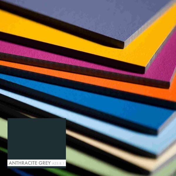 Painel Fenólico Trespa Meteon Unicolors Satin Standart - SS - 4270 x 2130 x 6 mm - Cor A25.8.1 (Anthracite Grey)