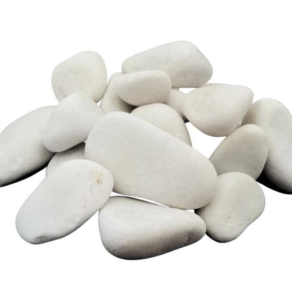 Pedra Rolada Branca 40-60 Big Bag 1000 Kg Cobertura Terraço Jardim