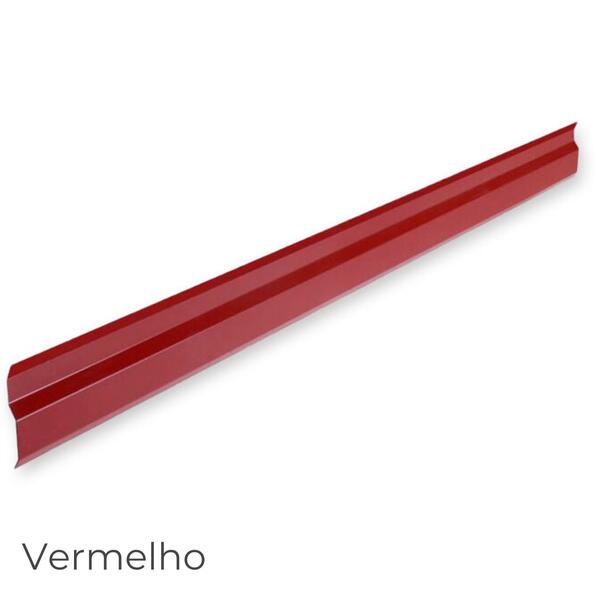 Perfil Alumínio Remate Vermelho Fixação Bandas Sistema Tectum Pro Cobertura Inclinada Lusa Marselha - 1 Unid. Vermelho - 2,4 x 0,06 m