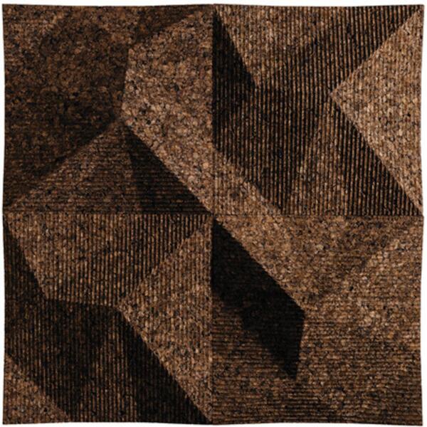 Placa Cortiça Acústica Corkdelaunay Padrão 3D Decoração 500 x 500mm