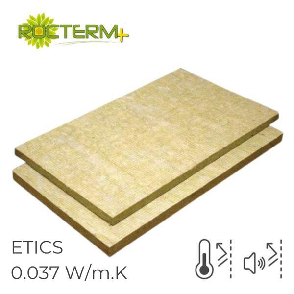 Lã de Rocha Isolamento Térmico Acústico Painel Rocterm RE Coat ETICS Capotto Isolamento Exterior - 120 mm - 1,2 m x 0,6 m