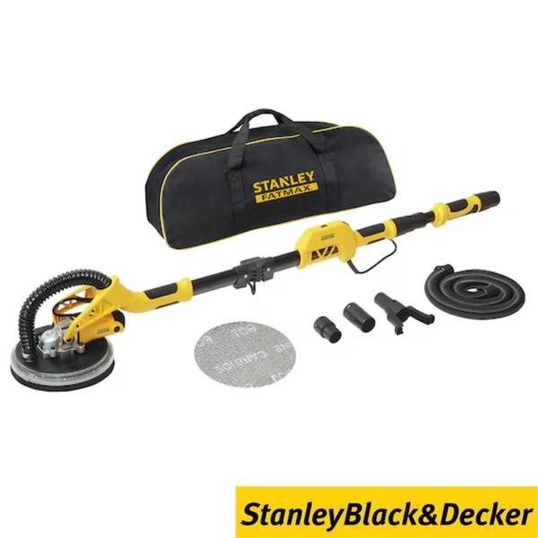 Lixadora de Gesso 750W Stanley SFMEE500S-QS + Lâmina Lixa + Adap. Aspirador + Mangueira + Saco