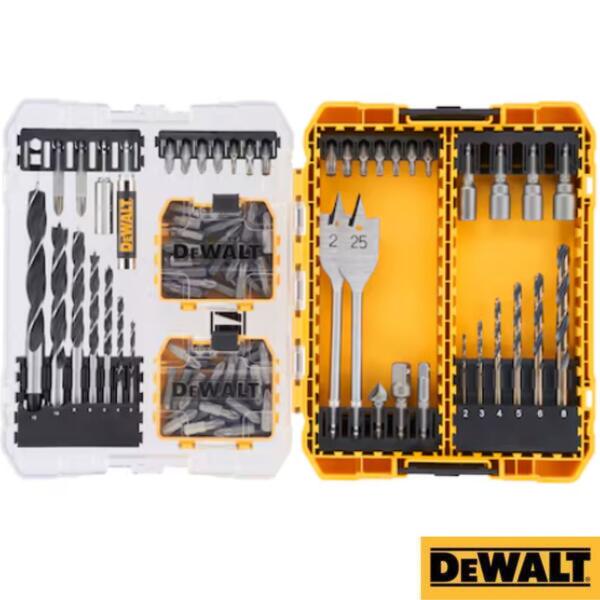 Conjunto Jogo 100 Peças para Aparafusar/Furar Dewalt DT70784-QZ Especial 100º Aniversário