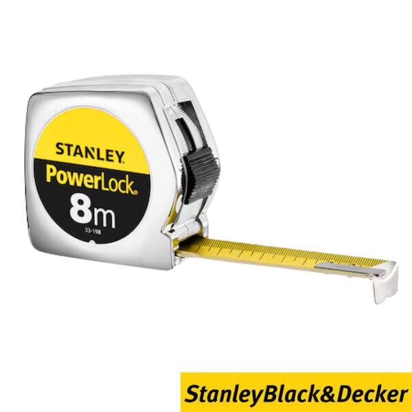 Fita Métrica 8M 25MM Powerlock Classic Stanley 0-33-198 Resistente Abrasão Mylar True Zero